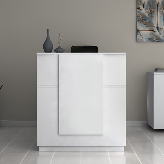 Γραφείο reception Gemini χρώμα λευκό 100x70x110εκ.
