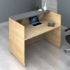 Γραφείο reception Gemini χρώμα φυσικό οξιάς - ανθρακί 120x70x110εκ.