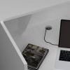 Γραφείο reception Gemini χρώμα λευκό 120x70x110εκ.