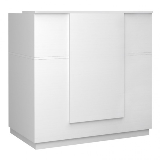 Γραφείο reception Gemini χρώμα λευκό 120x70x110εκ.