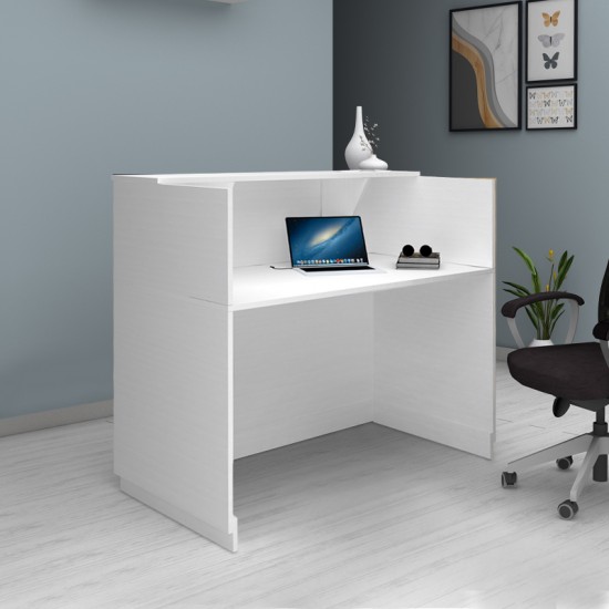 Γραφείο reception Gemini χρώμα λευκό 150x70x110εκ.