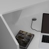 Γραφείο reception Gemini χρώμα λευκό 150x70x110εκ.