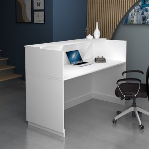 Γραφείο reception Gemini  χρώμα λευκό 180x70x110εκ.