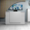 Γραφείο reception Gemini  χρώμα λευκό 180x70x110εκ.