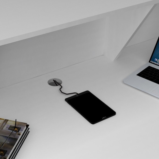 Γραφείο reception Gemini  χρώμα λευκό 180x70x110εκ.