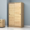 Ντουλάπα ρούχων Regio δίφυλλη συρόμενη χρώμα φυσικό οξιάς 100x60x181εκ.
