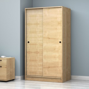 Ντουλάπα ρούχων Regio δίφυλλη συρόμενη χρώμα φυσικό οξιάς 100x60x181εκ.
