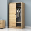Ντουλάπα ρούχων Regio δίφυλλη συρόμενη χρώμα φυσικό οξιάς 100x60x181εκ.