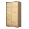 Ντουλάπα ρούχων Regio δίφυλλη συρόμενη χρώμα φυσικό οξιάς 100x60x181εκ.