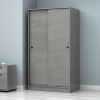 Ντουλάπα ρούχων Regio δίφυλλη συρόμενη χρώμα γκρι σκυροδέματος 100x60x181εκ.
