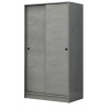 Ντουλάπα ρούχων Regio δίφυλλη συρόμενη χρώμα γκρι σκυροδέματος 100x60x181εκ.