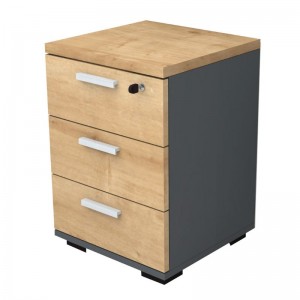 Συρταριέρα γραφείου επαγγελματική Venturo χρώμα ανθρακί - φυσικό οξιάς 39x40x57εκ.