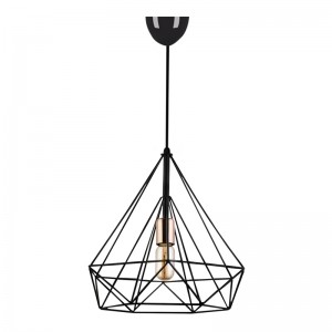 Φωτιστικό οροφής Donald μεταλλικό χρώμα μαύρο 25x30x65εκ.