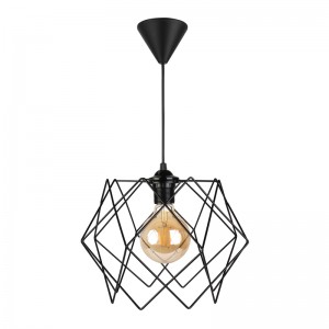 Φωτιστικό οροφής Pyant μεταλλικό χρώμα μαύρο 23x17x70εκ.