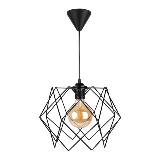 Φωτιστικό οροφής Pyant μεταλλικό χρώμα μαύρο 23x17x70εκ.