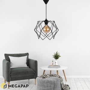 Φωτιστικό οροφής Pyant μεταλλικό χρώμα μαύρο 23x17x70εκ.