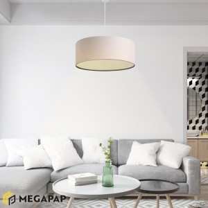 Φωτιστικό οροφής Monahan υφασμάτινο χρώμα μπεζ 38x20x70εκ.