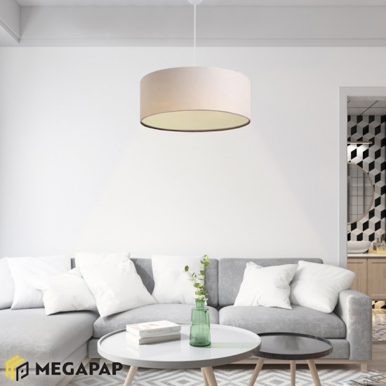 Φωτιστικό οροφής Monahan υφασμάτινο χρώμα μπεζ 38x20x70εκ.