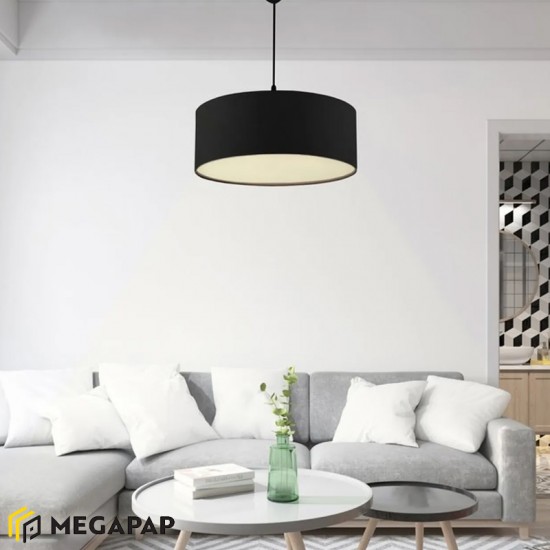 Φωτιστικό οροφής Monahan υφασμάτινο χρώμα μαύρο 38x21x70εκ.