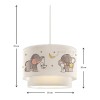 Φωτιστικό οροφής Peppa υφασμάτινο με χαρούμενα ελεφαντάκια 30x20x70εκ.