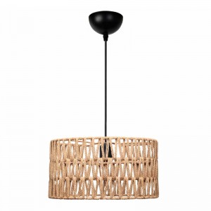 Φωτιστικό οροφής Sarkiz E27 από σχοινί μονόφωτο χρώμα φυσικό Ø30x70εκ.