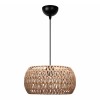 Φωτιστικό οροφής Miranda E27 από σχοινί μονόφωτο χρώμα φυσικό Ø30x70εκ.