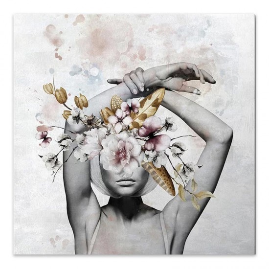 Πίνακας σε καμβά "Hidden Face" ψηφιακής εκτύπωσης 60x60x3 εκ.