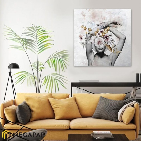 Πίνακας σε καμβά "Hidden Face" ψηφιακής εκτύπωσης 60x60x3 εκ.