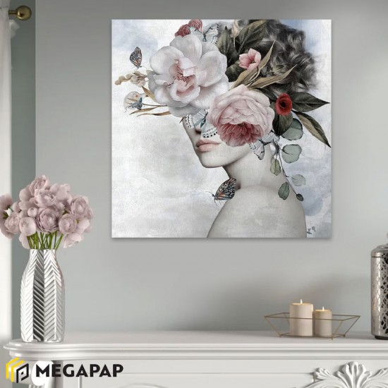 Πίνακας σε καμβά "Hidden Face" ψηφιακής εκτύπωσης 60x60x3 εκ.