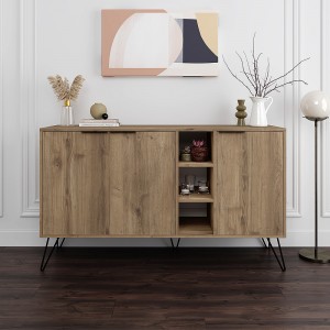 Μπουφές Clara χρώμα ανοιχτό καρυδί 142x35,6x83εκ.