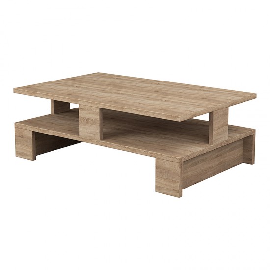 Τραπεζάκι σαλονιού Doze μελαμίνης χρώμα φυσικό οξιάς 80x50x27εκ.