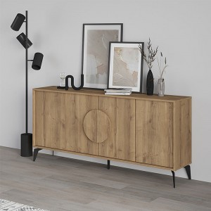 Μπουφές μελαμίνης Gora χρώμα ανοιχτό καφέ 180x35,6x82εκ.