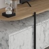 Έπιπλο τηλεόρασης Hanley από μελαμίνη χρώμα λευκό εφέ μαρμάρου 160x35,6x48εκ.