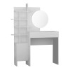 Τουαλέτα με καθρέπτη Mup από μελαμίνη χρώμα λευκό 105x35x151εκ.