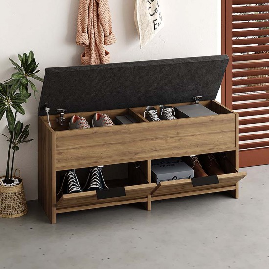 Παπουτσοθήκη Cove χρώμα ανοιχτό καφέ 106x34x51,5εκ.