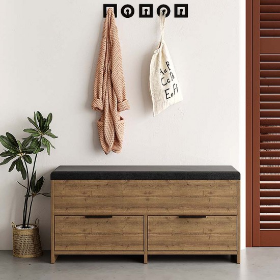 Παπουτσοθήκη Cove χρώμα ανοιχτό καφέ 106x34x51,5εκ.