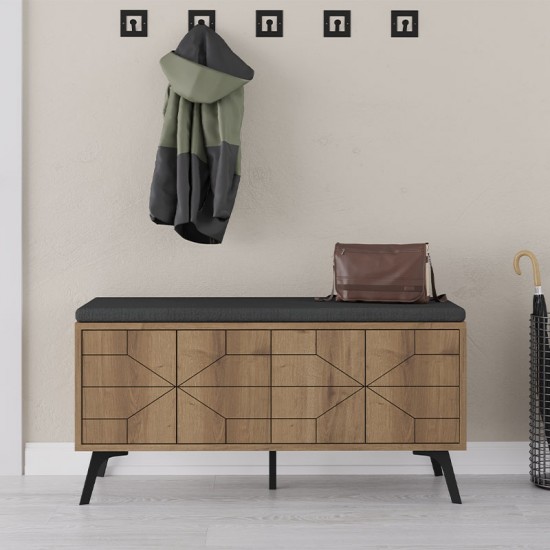 Παπουτσοθήκη Dune χρώμα ανοιχτό καφέ 107x35x55εκ.