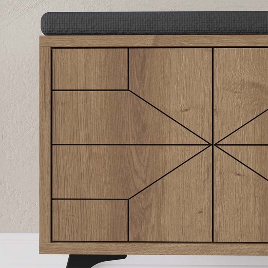 Παπουτσοθήκη Dune χρώμα ανοιχτό καφέ 107x35x55εκ.