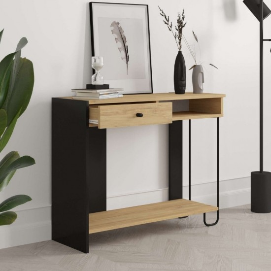 Κονσόλα Sirius χρώμα sapphire oak - silky black 100x35x79εκ.