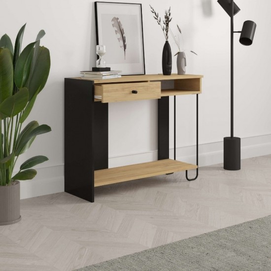 Κονσόλα Sirius χρώμα sapphire oak - silky black 100x35x79εκ.