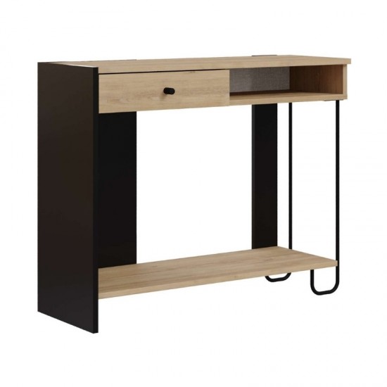 Κονσόλα Sirius χρώμα sapphire oak - silky black 100x35x79εκ.