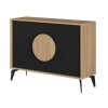 Μπουφές Gora χρώμα sapphire oak - silky black 110x40x82εκ.