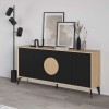 Μπουφές Gora χρώμα sapphire oak - silky black 180x40x82εκ.
