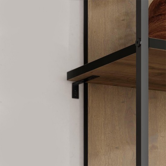 Βιβλιοθήκη Archy χρώμα ανοιχτό καρυδί 53x31,7x180εκ.