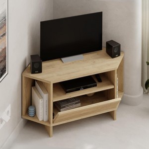 Έπιπλο τηλεόρασης γωνιακό Viva χρώμα sapphire oak 95,7x35,4x45εκ.