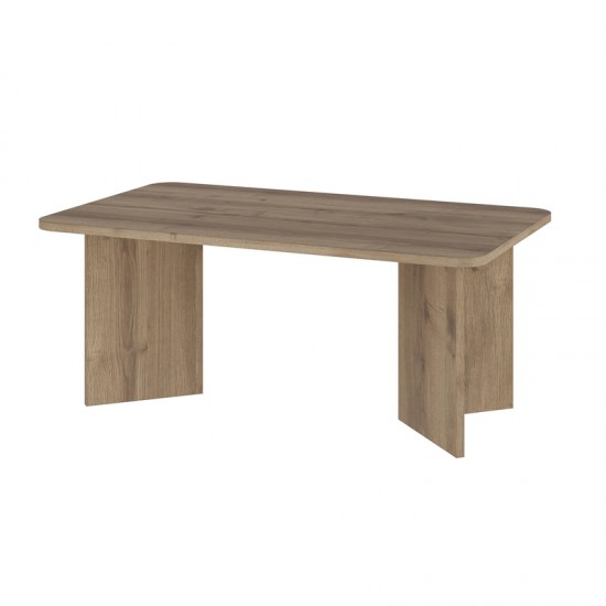 Τραπεζάκι σαλονιού Sam  χρώμα ανοιχτό καρυδί 100x60x41,8εκ.