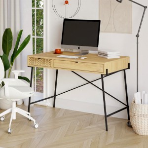 Γραφείο εργασίας Naive χρώμα sapphire oak 113,4x60x77,5εκ.