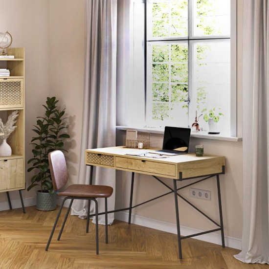 Γραφείο εργασίας Naive χρώμα sapphire oak 113,4x60x77,5εκ.