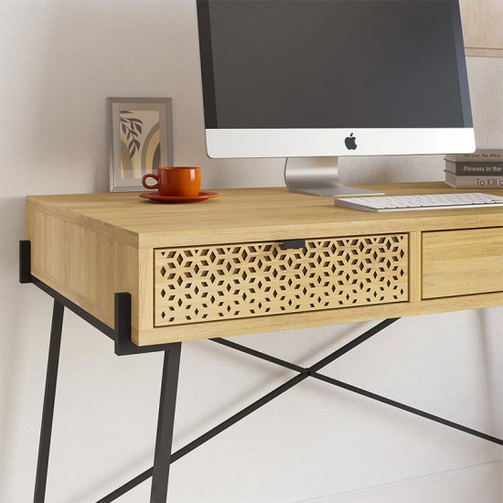 Γραφείο εργασίας Naive χρώμα sapphire oak 113,4x60x77,5εκ.