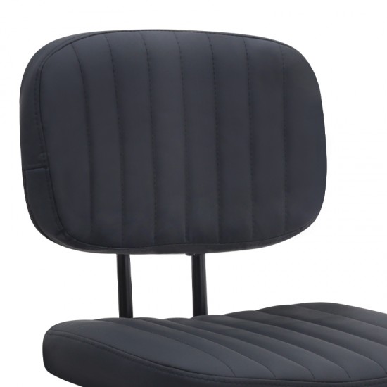 Καρέκλα γραφείου Romano από τεχνόδερμα χρώμα μαύρο 46x53x79/86εκ.